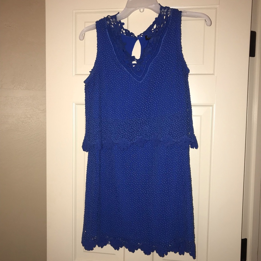 Blue lace dress